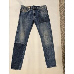 Diesel Jeans Mens 36x34 D-Strukt Slim Patchwork 009NI Denim Blue.